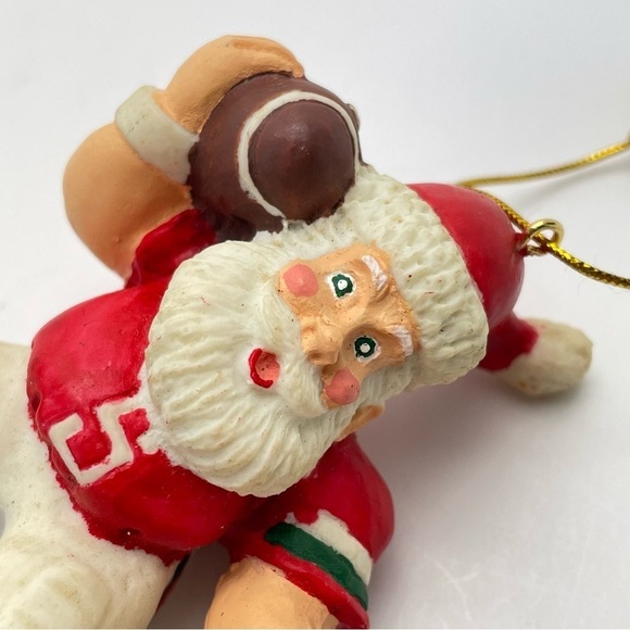 Vintage Football Santa Christmas Tree Ornament - Picture 12 of 12